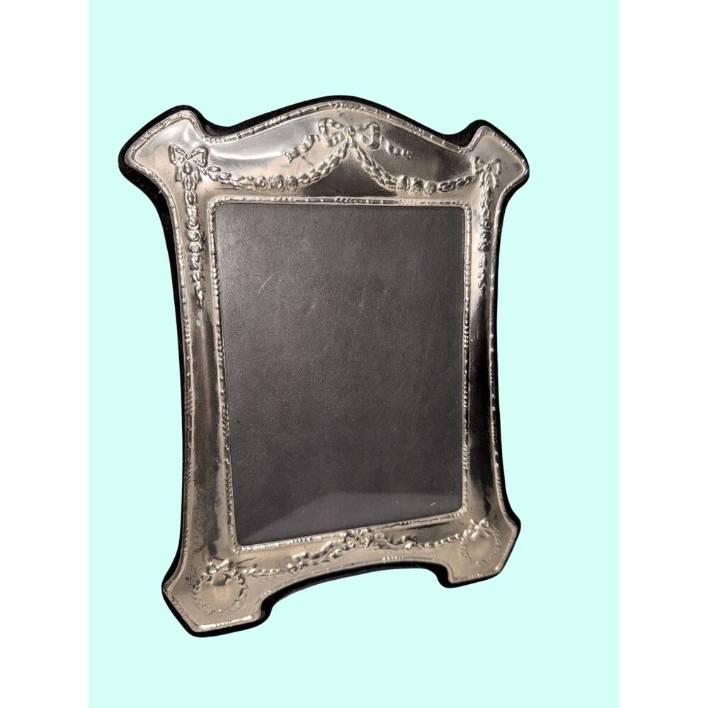 Vintage Ornate silver plated Metal Picture Frame With Black Velvet Back - Picture 2 of 5
